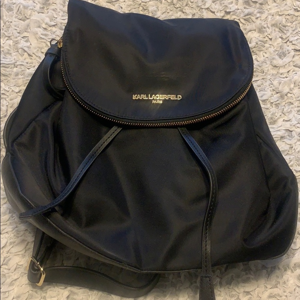 Karl Lagerfeld Nylon Drawstring Backpack
